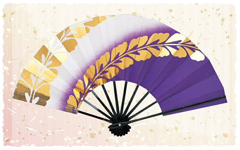 藤の花【舞扇・扇】紫 着物散歩